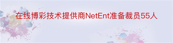 在线博彩技术提供商NetEnt准备裁员55人